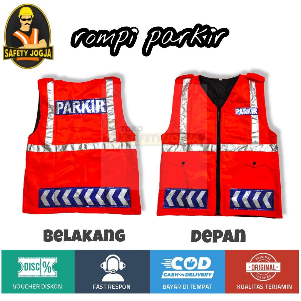 ROMPI SAFETY PARKIR BAHAN PARASUT ROMPI EMBLEM PARKIR