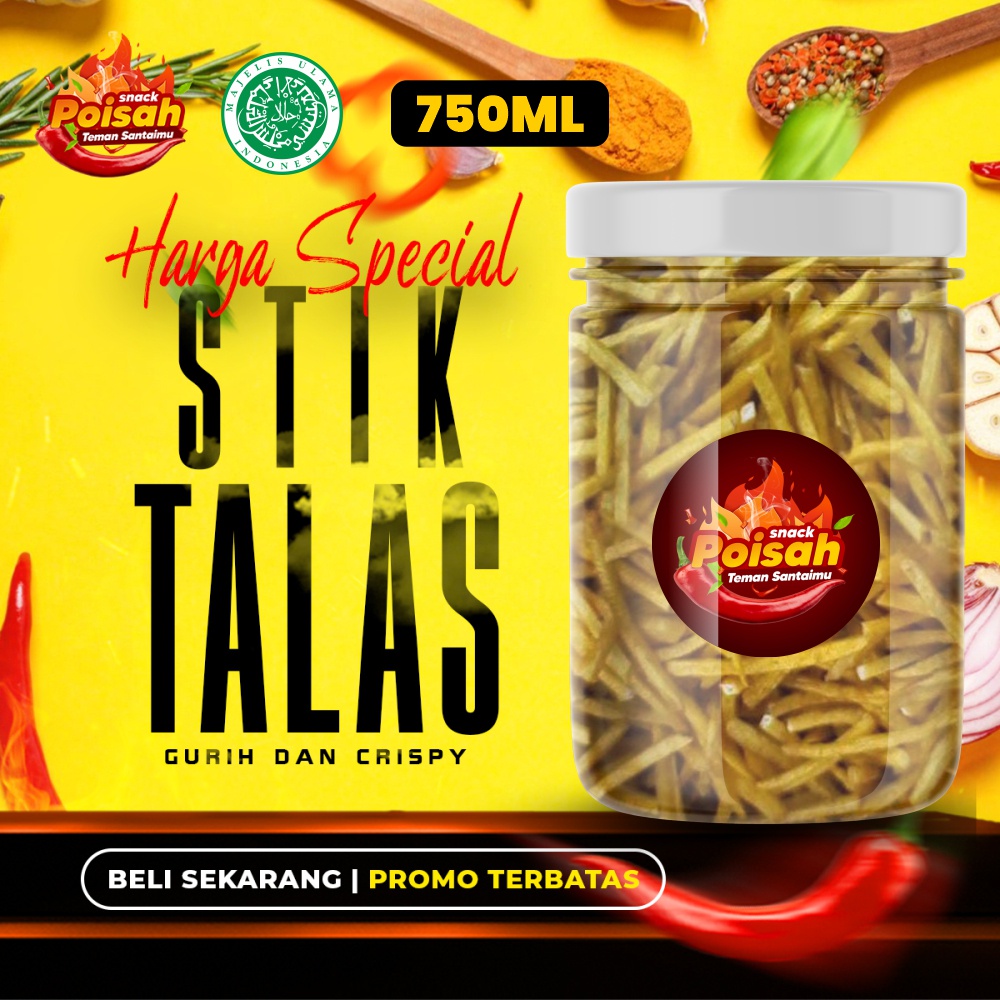 

SNACK POISAH - Stik Talas Bogor Premium 750ml Enak dan Bikin Nagih