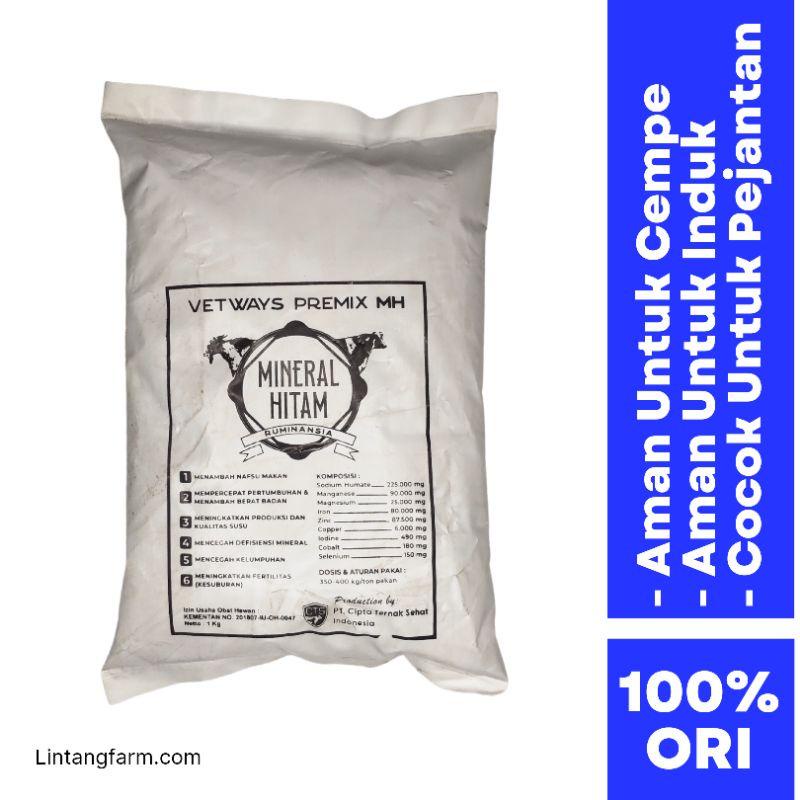 Mineral Hitam Ternak - Mineral Hitam Salpro Mix - Mineral Hitam 1 Kg - Mikro Mineral Ternak - Kualit