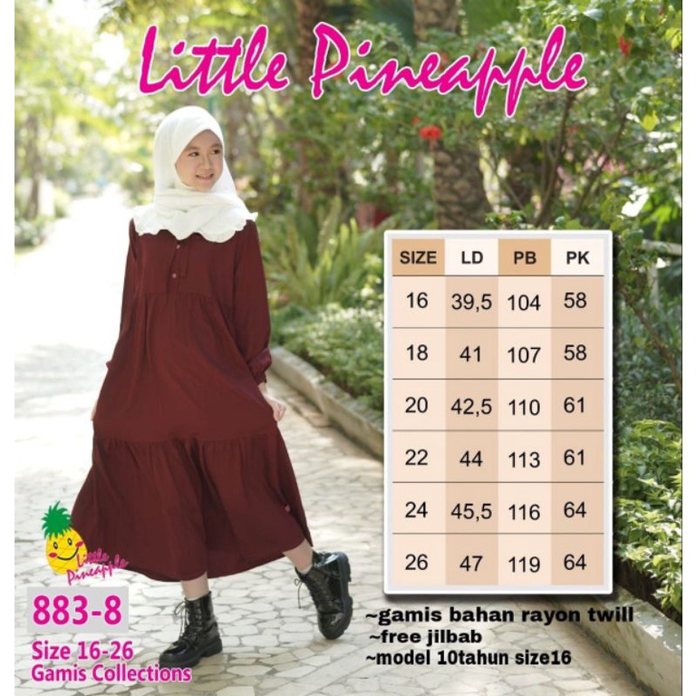 Little Pineapple gamis rayon