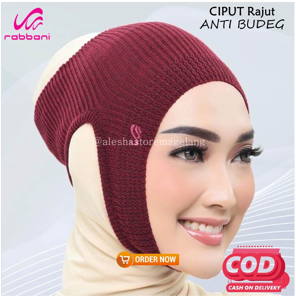 Ciput Rajut Anti Budeg - Ciput Rajut Telinga terbuka Ciput rajut Rabbani Ciput Rajut Kupluk terbuka 