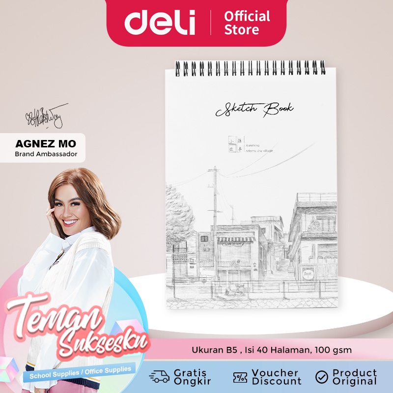 

READY Deli Buku Gambar B5 Vertikal Jilid Spiral, 40 Halaman, Dapat Dibalik 360 Derajat 73628 VI4567