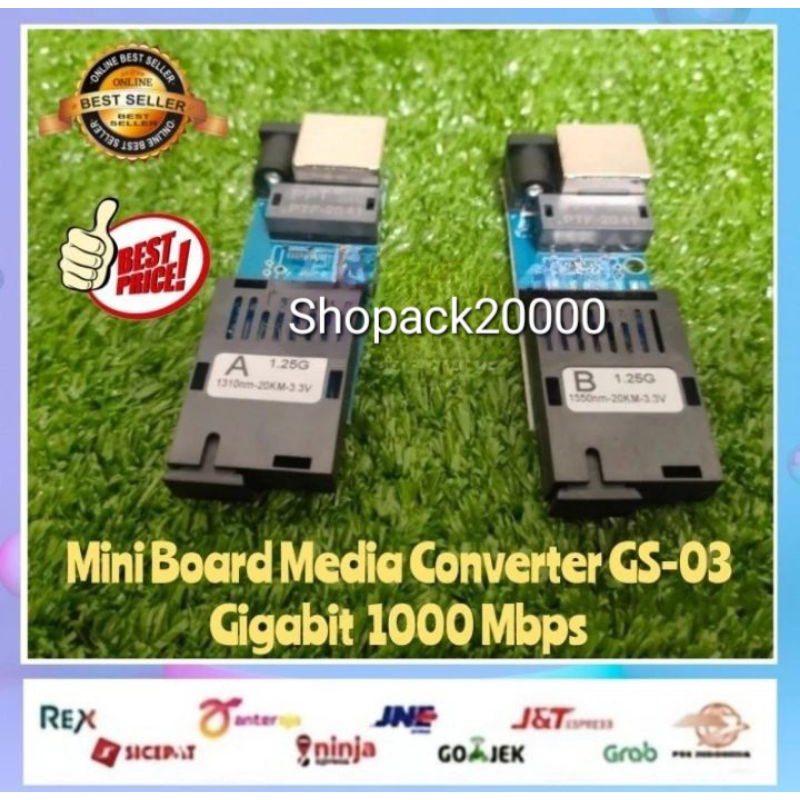 Mini Media Converter HTB GS-03 Gigabit Board Only 1 Port FO 1 Port LAN