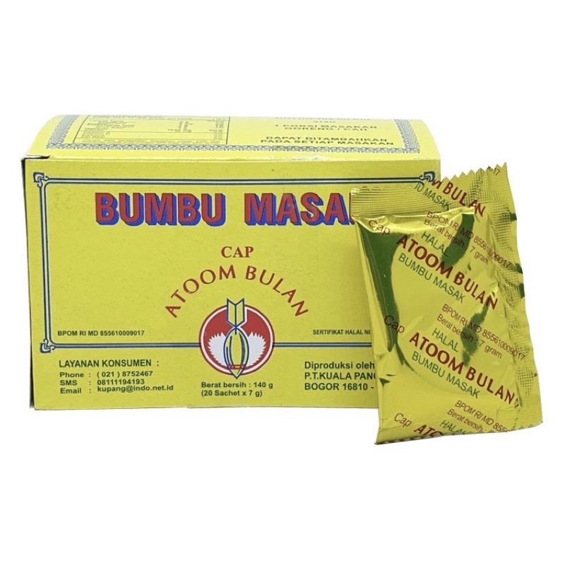 

BUMBU ATOM KEMASAN DUS ISI 20 BIJI