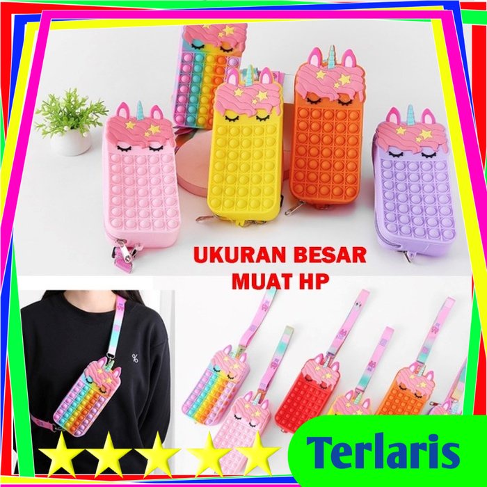 Tas Unicorn Pop It - Pink Tua BESAR