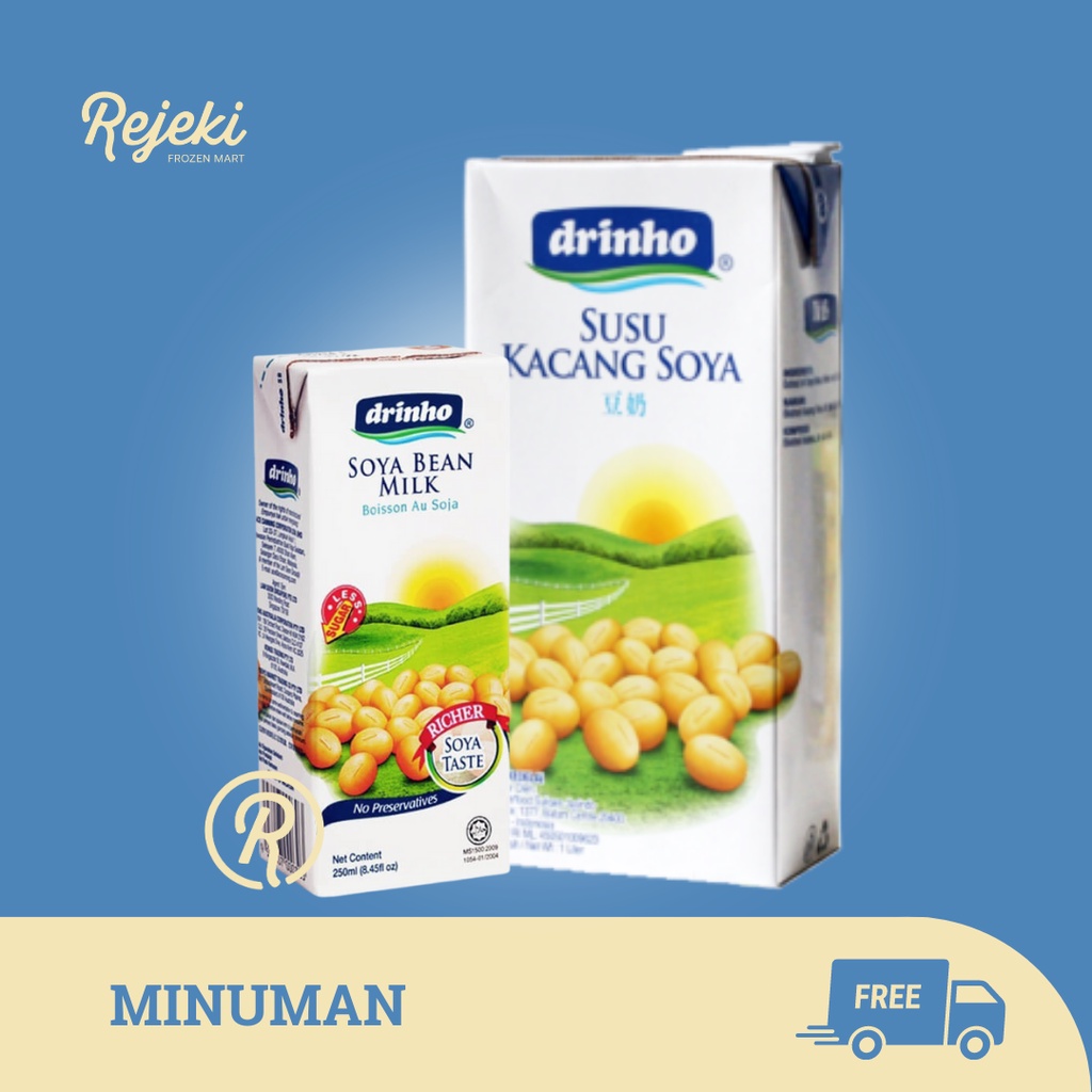 

Drinho Soya Bean 250ml & 1lt - Rejeki Frozen Mart