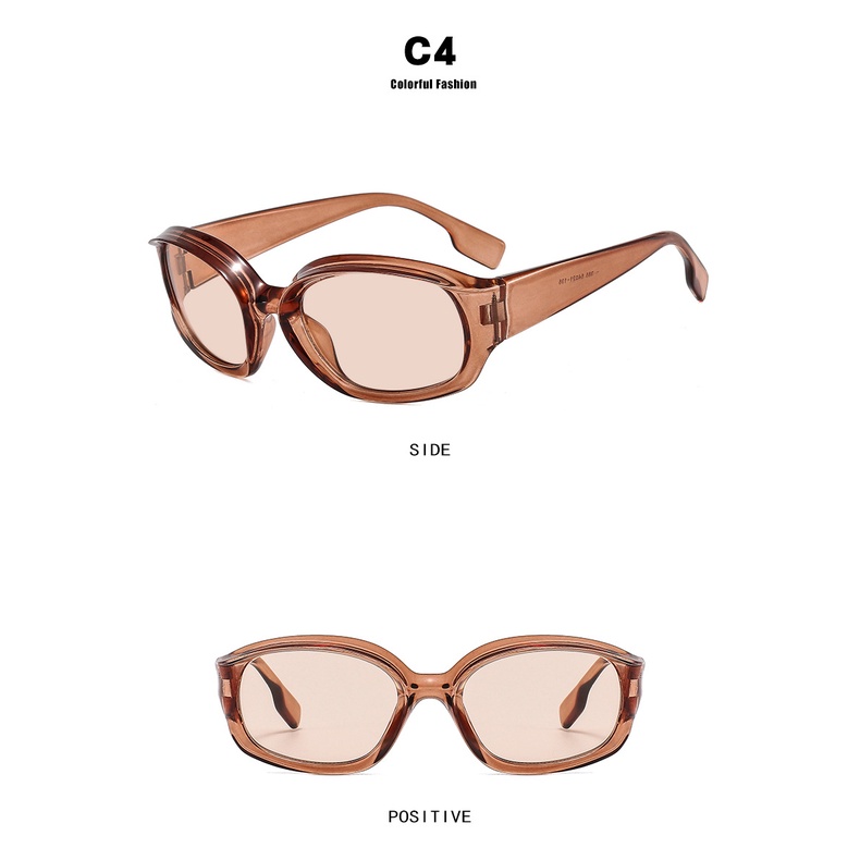 Kacamata Oval Frame Wanita Pria Plastik Big Frame Eyewear