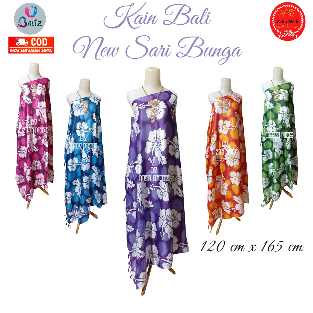 Kain Pantai Kain Bali Pantai - Kain Bali Motif New Sari Bunga Standar - Sarung Pantai SEMBILAN MODE - Sarung Bali - Kain Pantai - Kain Katun Jepang - Kain Untuk Hiasan Dinding - Kain Untuk Plafon Mobil Truk Dan Mobil 3/4 Lainnya