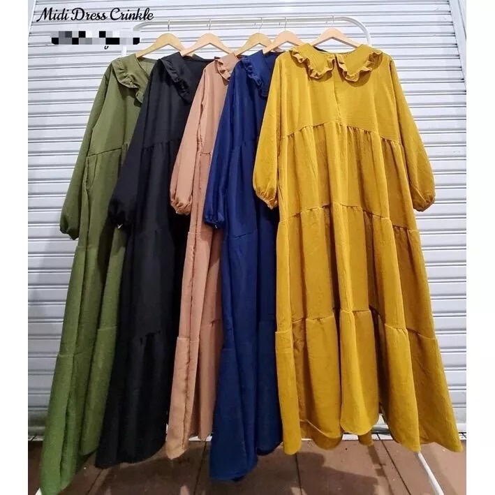 MARITA MIDI DRESS FASHION WANITA GAMIS REMAJA TERLARIS