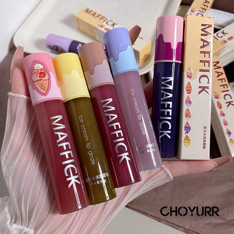 【COD】Lip Glaze Mirror Matte Velvet Lipstick Waterproof Tahan Lama Dan Hasil Lip Gloss Matte Velvet Lip Gloss Wanita-CH