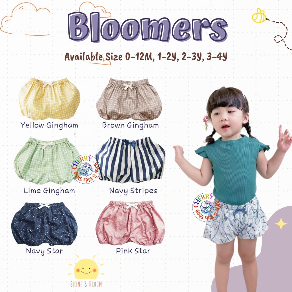 Bloomers Bob 0-4 Tahun Celana Bloomer Pendek Anak Unisex CBKS SNB