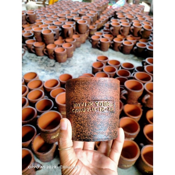 Souvenir Pernikahan Gelas Gagang Gerabah