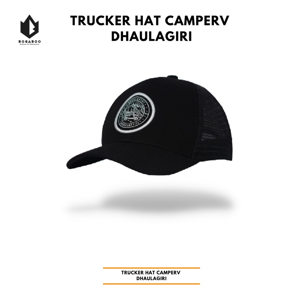 Topi Dhaulagiri - DHAULAGIRI TRUCKER HAT CAMPERV - Topi Baseball Trucker Pria - Topi Jaring Kombinasi - Topi Distro Outdoor