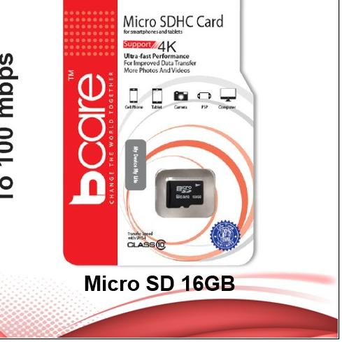 ➨ Bcare Micro SD Class MBPS- 16Gb - No Adaptor ☚