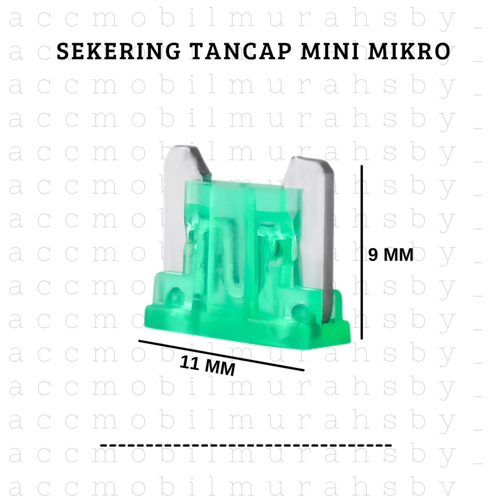 Fuse Sekring Tancap DX MIKRO MICRO / Sikring Tancap Mini Kecil Mobil Ukuran MIKRO Harga 10 pcs