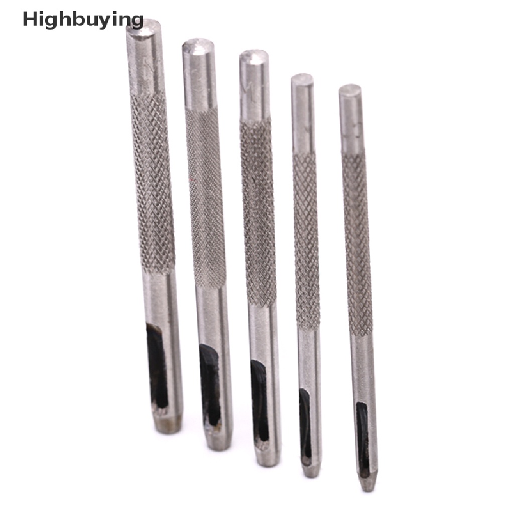 Hbid 5Pcs Kulit Bentuk Bulat Lubang Punch Kit Sabuk Watch Band Hollow DIY Alat Dengan Kotak Glory