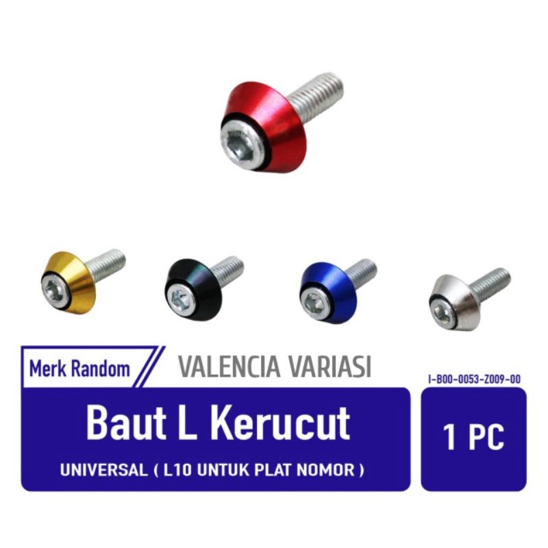 Baut-Baud Monel L-Kunci-L10-10-6 mm-6mm X 18 mm-6x18 Kerucut-Krucut