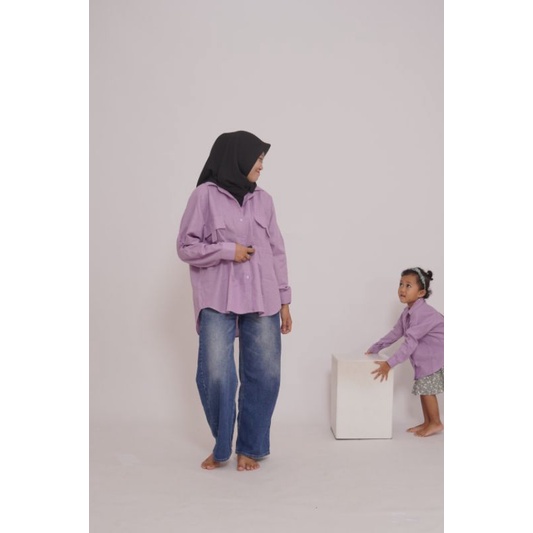 Oversize Kids by Keenanthi / Kemeja Oversize Anak / Kemeja Fuschia Anak