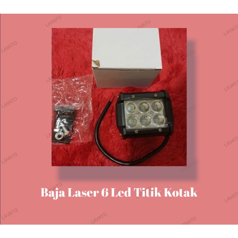 Baja Laser LED 6 Titik Kotak