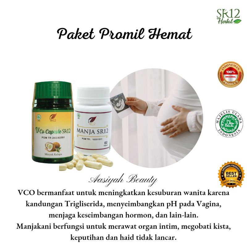 Paket Promil Super Hemat Manjakani Aceh & Vco Kapsul Sr12 100% Herbal Dan Halal