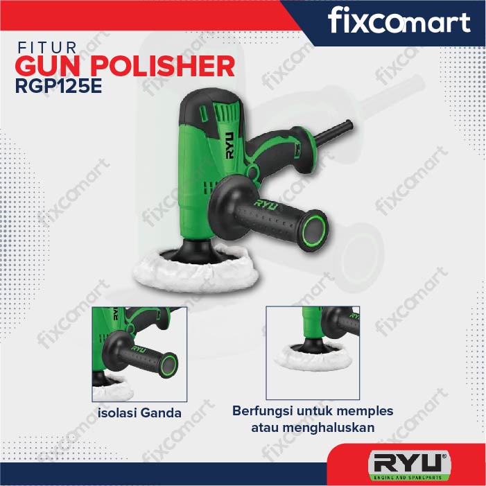 RYU Fixcomart Ryu Polisher 5 Inch Rgp125E