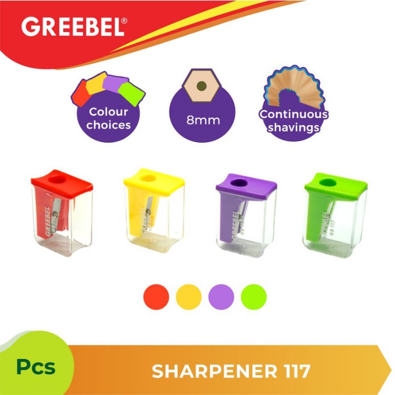 

Greebel serutan rautan untuk anak sekolah & keperluan perlengkapan kantor | Sharpener 117