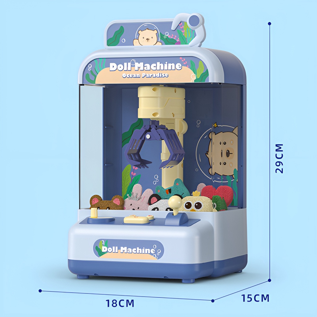 Mesin Capit Boneka | Mainan Anak Perempuan 2-3-4-5-6 Tahun | Mini Doll Machine Mainan Mesin Capit Boneka Mini Termurah
