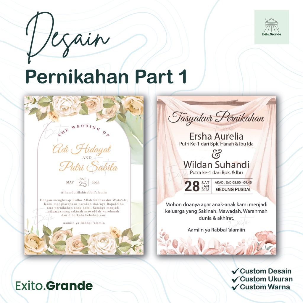 

Stiker dan Kartu Tasyakuran Pernikahan - Part 1