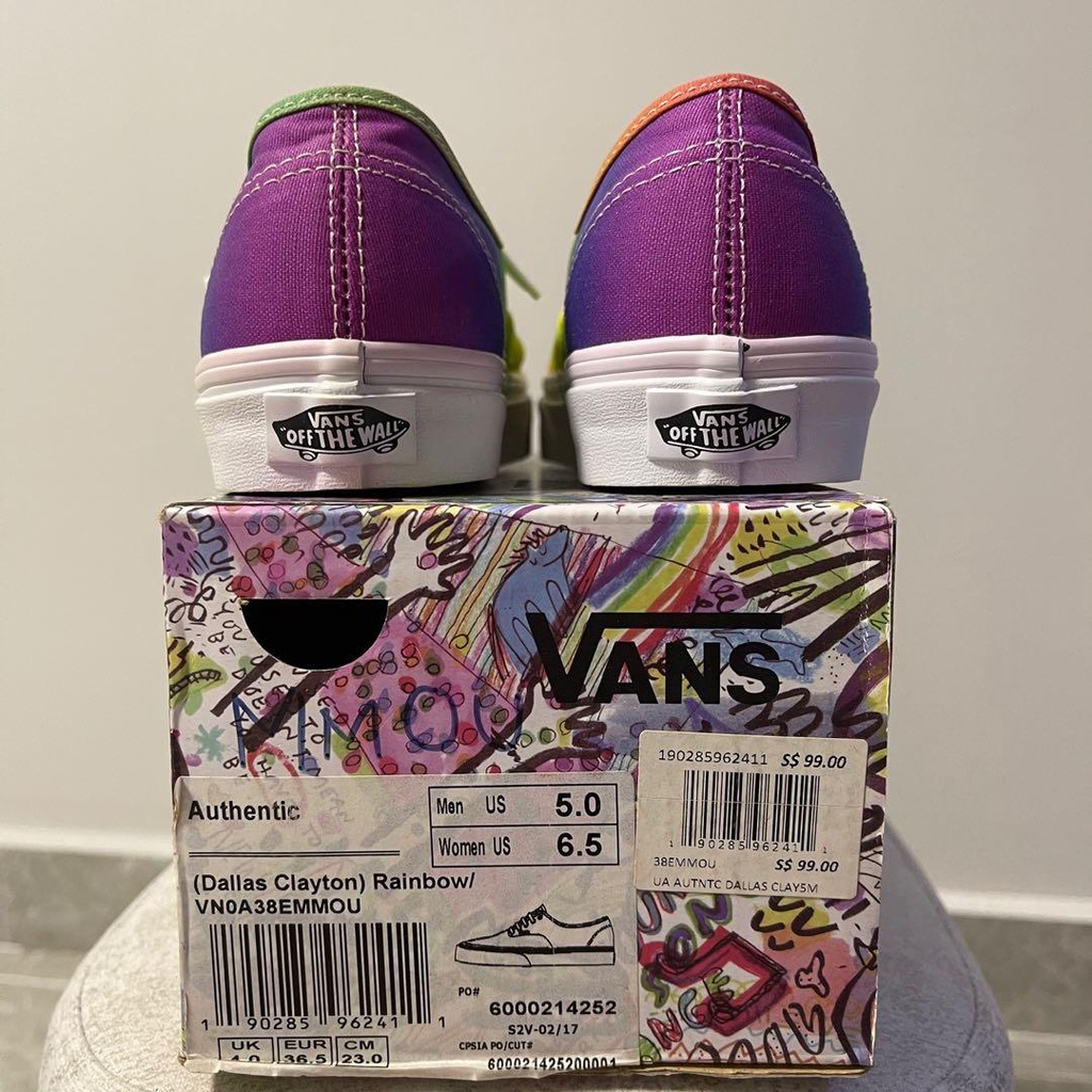 VANS AUTHENTIC &quot;DALLAS CLAYTON&quot; RAINBOW ORIGINAL 100%