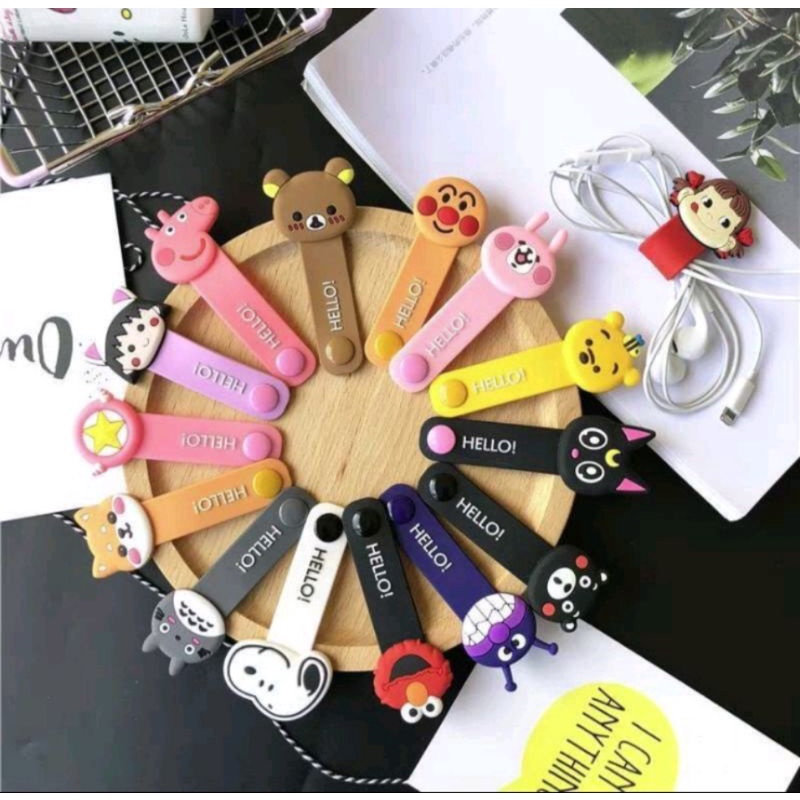 Pengikat kabel | Penjepit kabel karakter