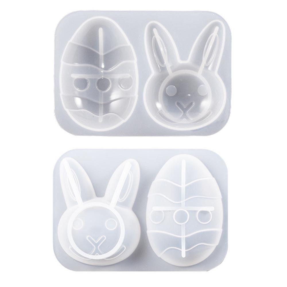 Solighter Cetakan Telur Paskah Liontin Silikon DIY Tag Baking Mold