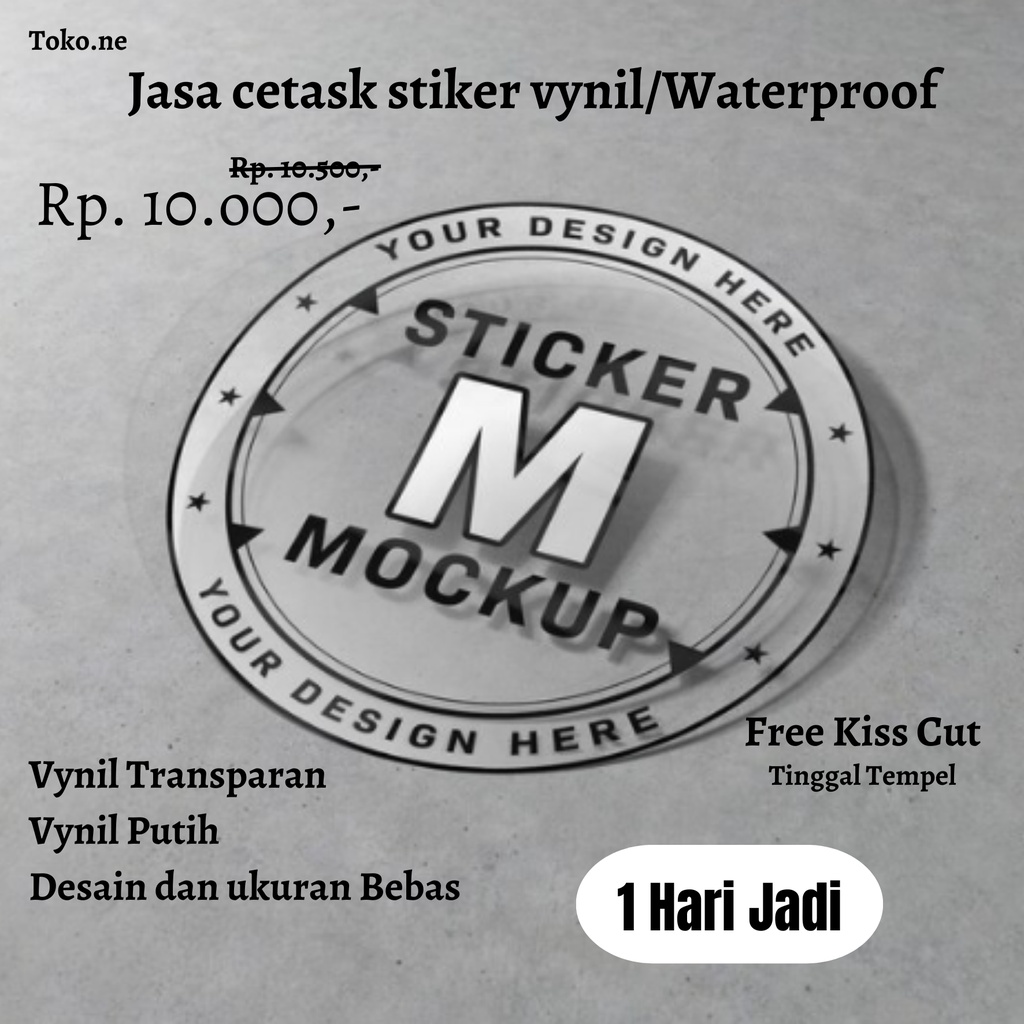 

Cetak Stiker (Bahan Vynil/Waterproof) Label Makanan / Label Kemasan + Cutting / Cetak Stiker Label Online Shop