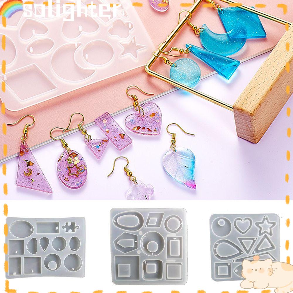 Solighter Cetakan Silikon Handmade Resin Kerajinan Membuat Perhiasan Tools