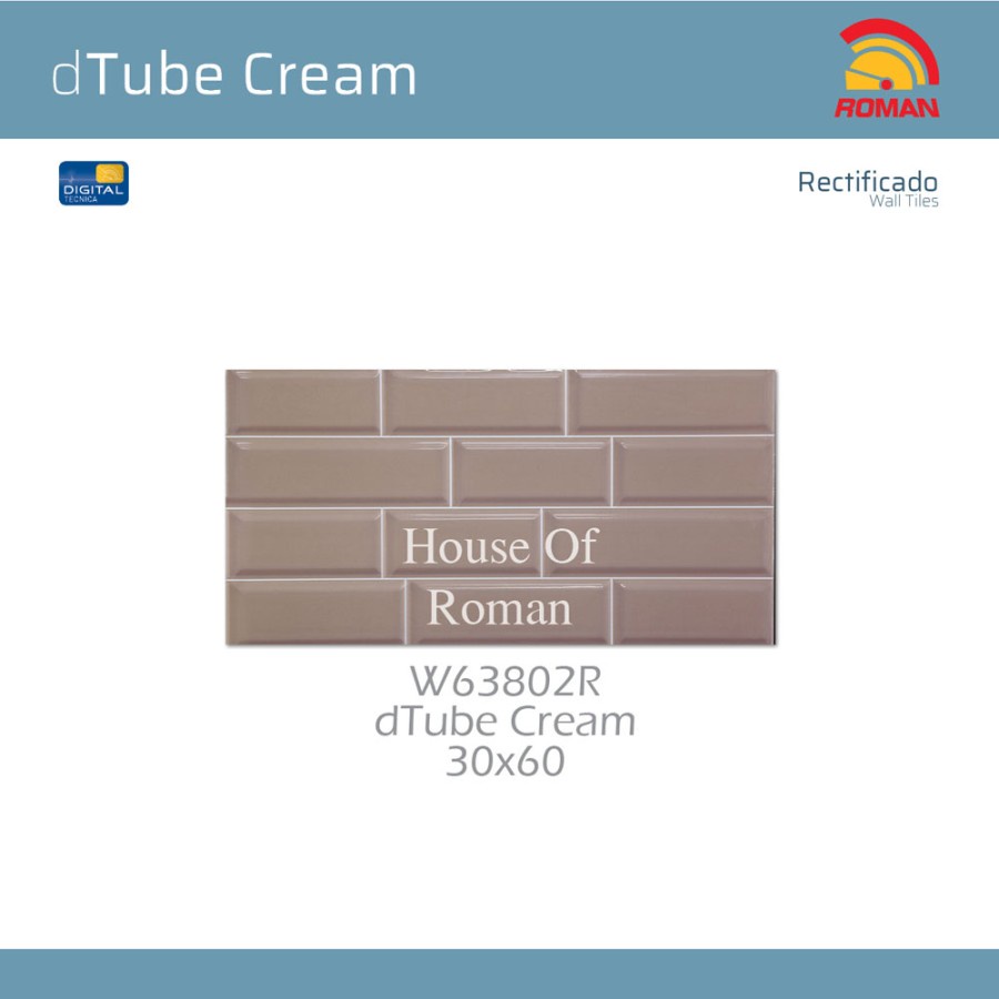 ROMAN KERAMIK DTUBE CREAM 30X60R W63802R (ROMAN HOUSE OF ROMAN)