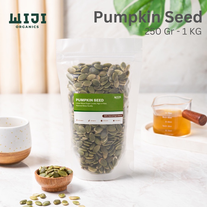 

Pumpkin Seed Green Biji Labu Pepita Kering Pure Premium 250 Gr - 1 KG - 250 Gram