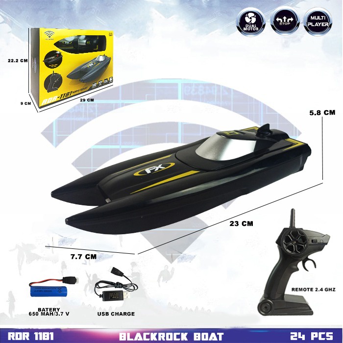 RDR1181 RC Perahu Perahuan Kapal Kapalan Laut Pesiar Speed Boat Mainan Anak Remote Control Radio Con