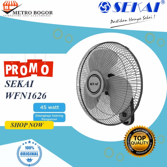 Sekai WFN 1626 Kipas Angin Dinding / WFN1626 / WFN-1626