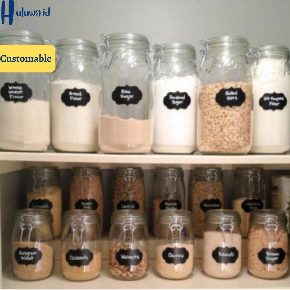 

[COD DQ44] Stiker Label Bumbu Dapur /Organizer/ Pantry Waterproof + Spidol/Kitchen Seasoning Label Stickers 73