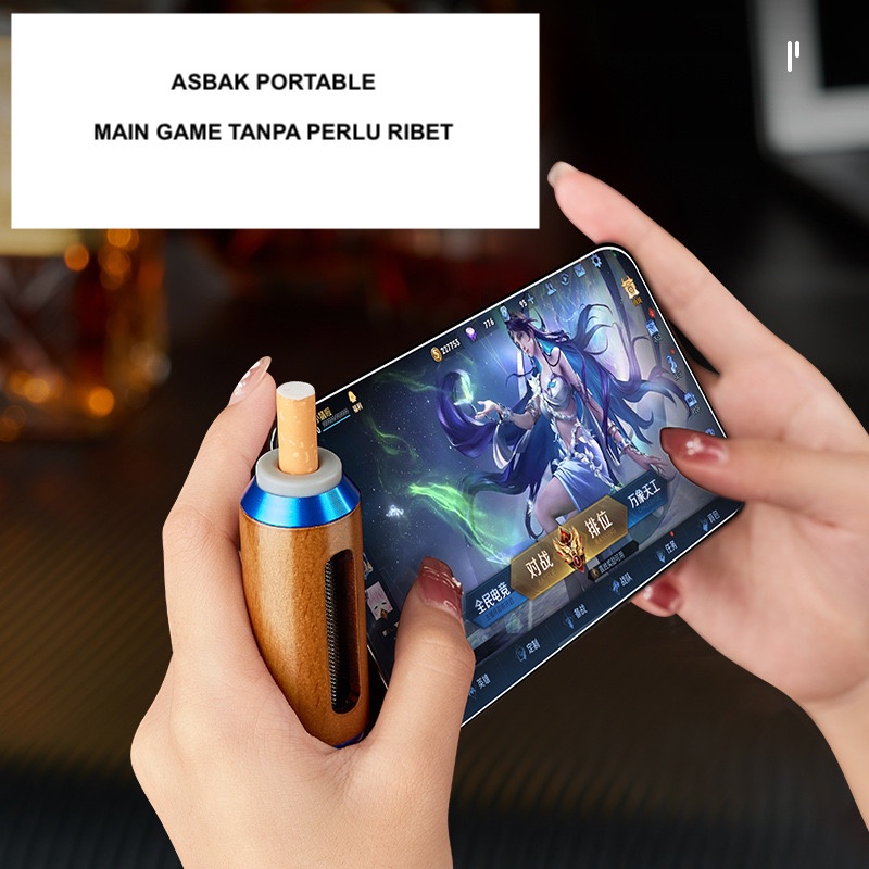 IMPOR PORTABLE ASHTRAY ASBAK H016 ROKOK INSTANT DENGAN KOREK BARA CAS USB