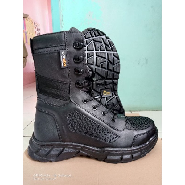 Sepatu PDL TNI POLRI Satpam kulit asli pdl caraba