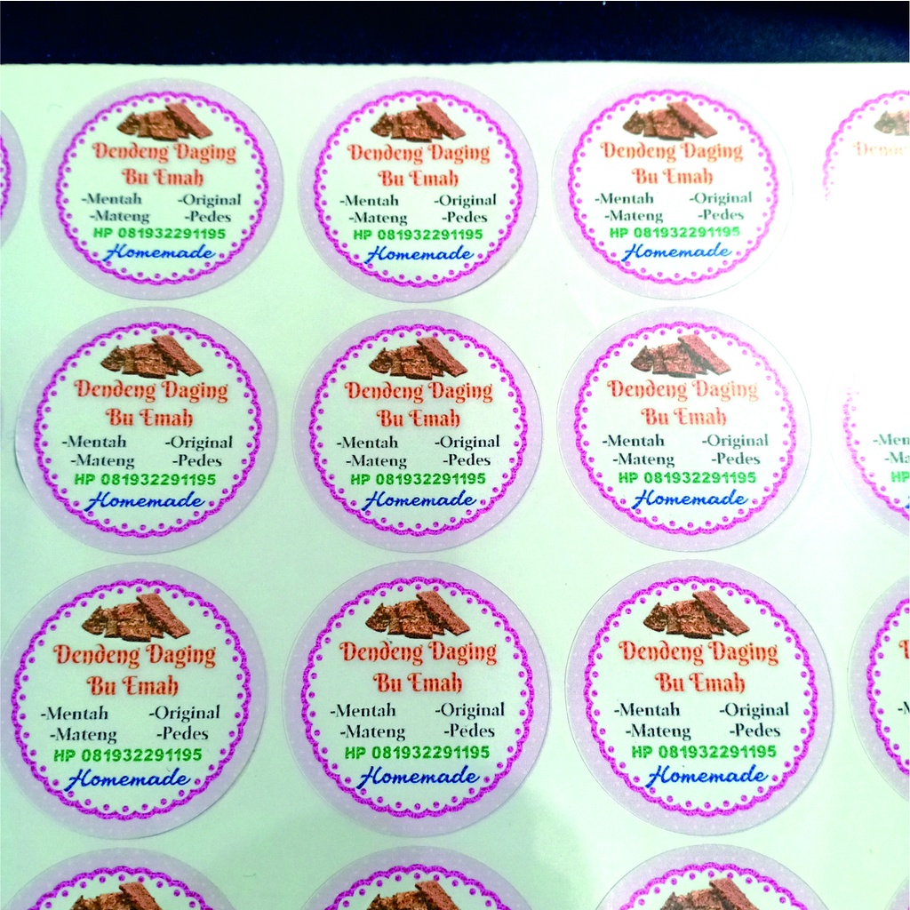 

STICKER BULAT diameter 3,5cm + Cutting otomatis