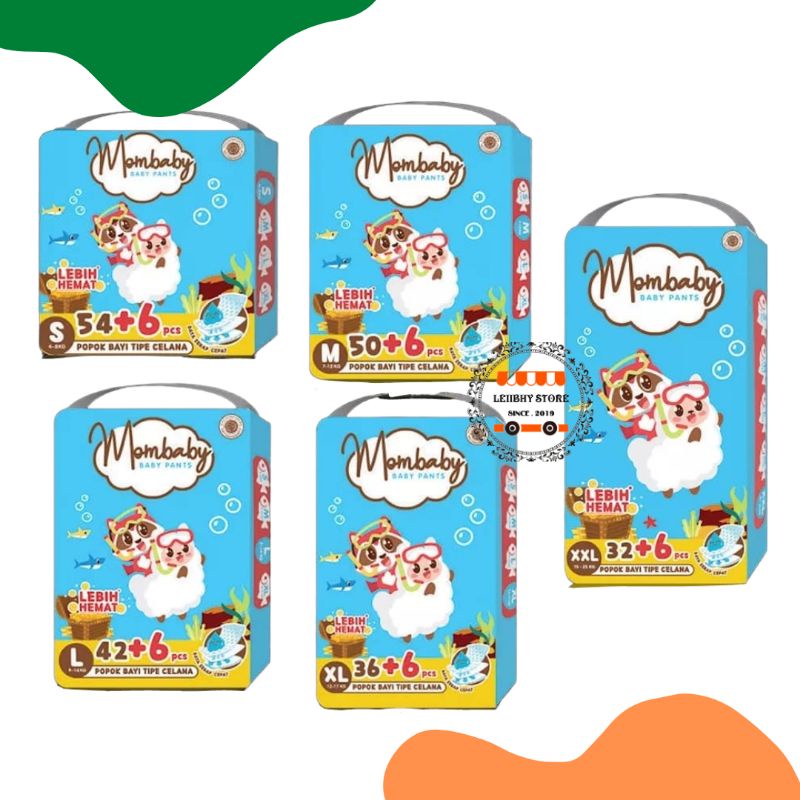 MOMBABY MEGA PACK S54,M50,L42,XL36,XXL32