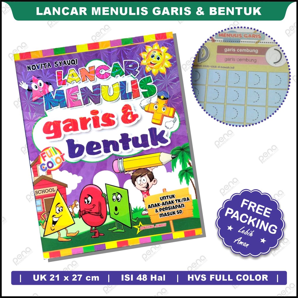 Buku PAUD Lancar Menulis Garis &amp; Bentuk