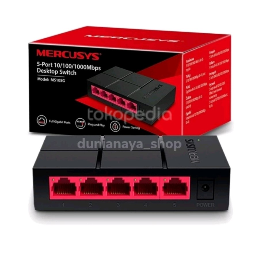 switch hub 5 port mercusys ms105g gigabit