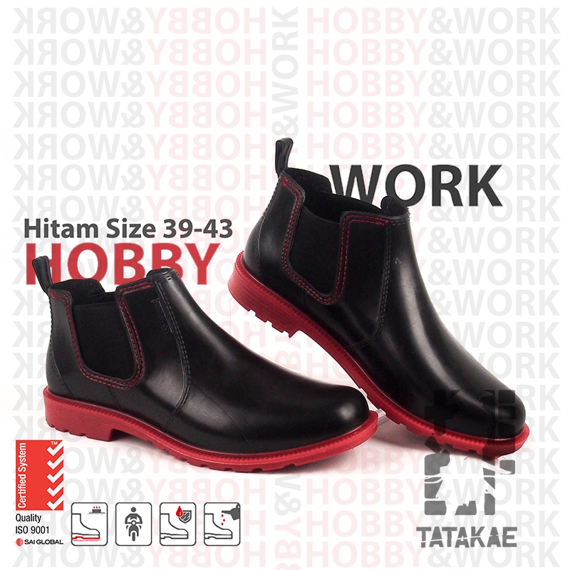 AP Boots Hobby N Work - Sepatu Boot PVC Kerja Santai Formal Non Formal