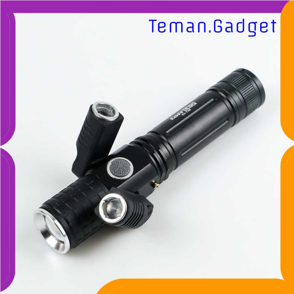 TG-SNT TaffLED Senter LED Rotating Zoom  T6 + 2 x XPE 1500 Lm - KS-738