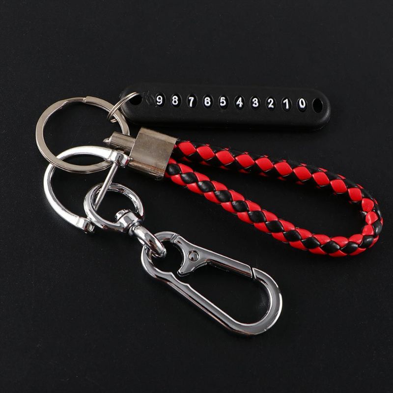 Gantungan Kunci Tali Carabiner Tag Nomor Hp Anti Hilang Car Keychain Untuk Mobil Motor Pintu Pernak Pernik Kado