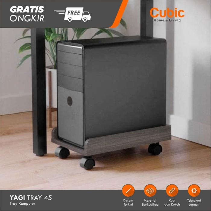 Cubic Tray Komputer / Rak Roda CPU Meja Komputer / YAGI TRAY 45