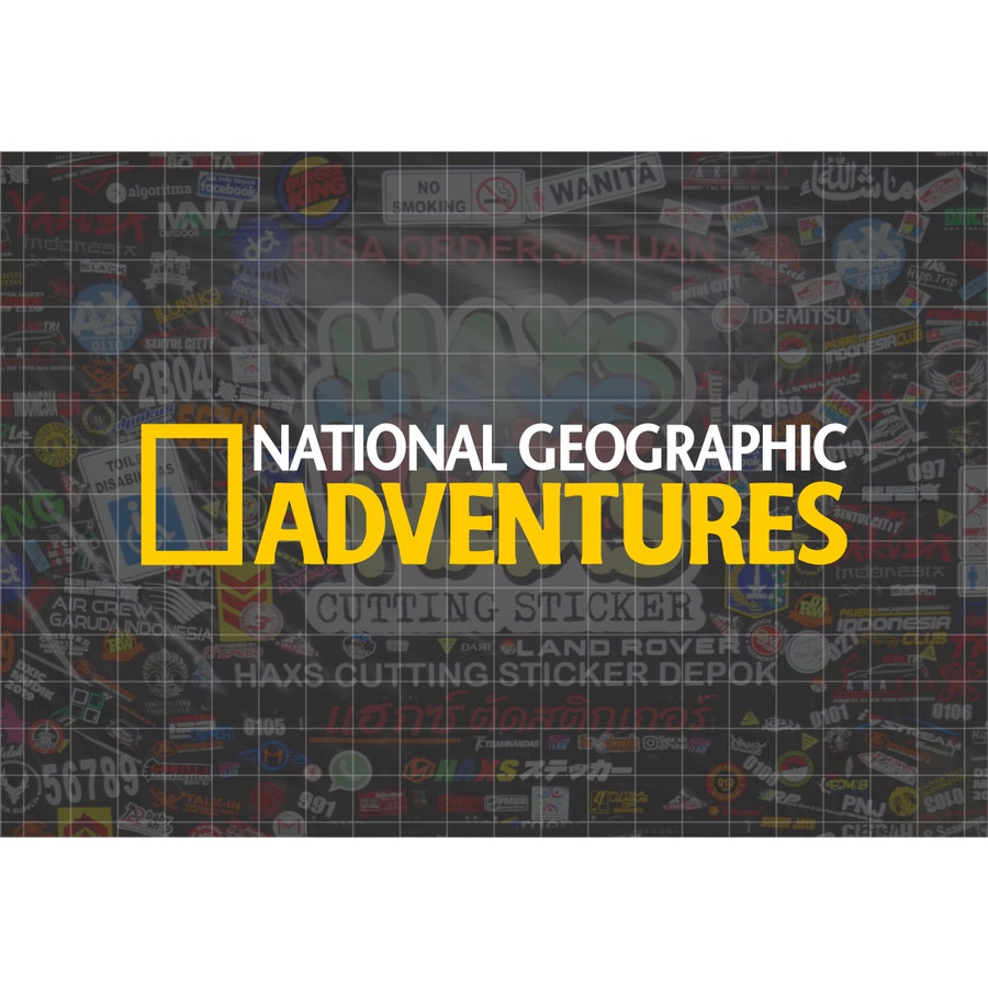 Cutting Sticker National Geo Adventure Ukuran 15 Cm Untuk Mobil