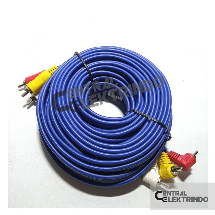 KABEL RCA 3 KE 3 PANJANG 10M MERK KITANI CABLE RCA MALE 3-3 10METER